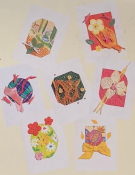 Kartenset Passepartout Ausschnitt Rechteck geschwungen, weiss